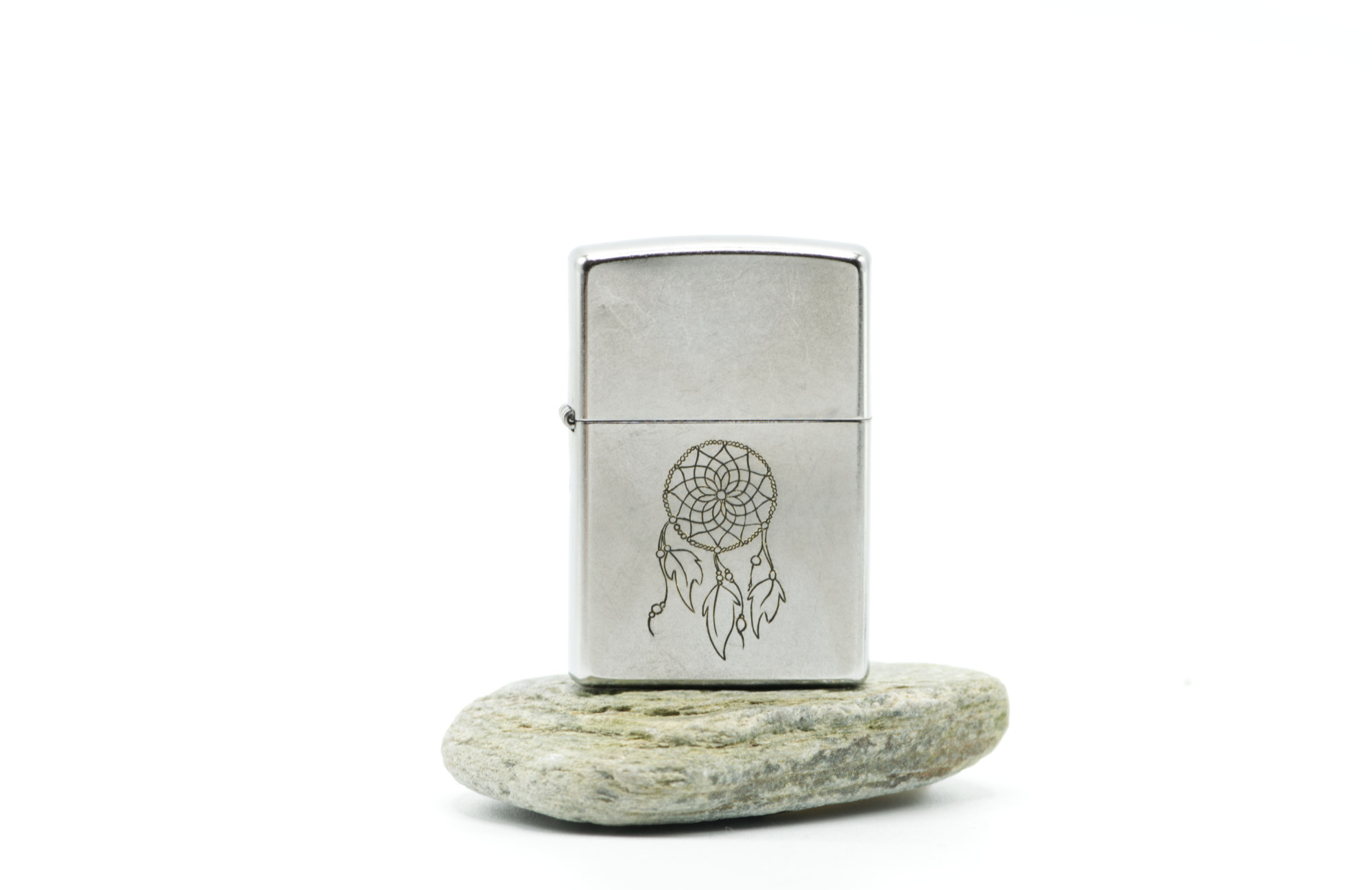 Briquet Zippo gravé à la main, motif attrape-rêves